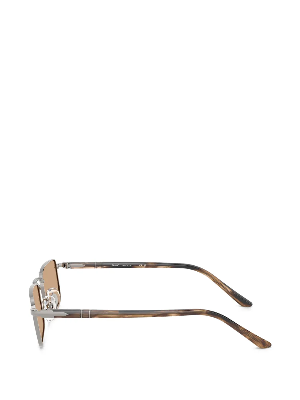 Persol Zonnebril met rechthoekig montuur Zilver