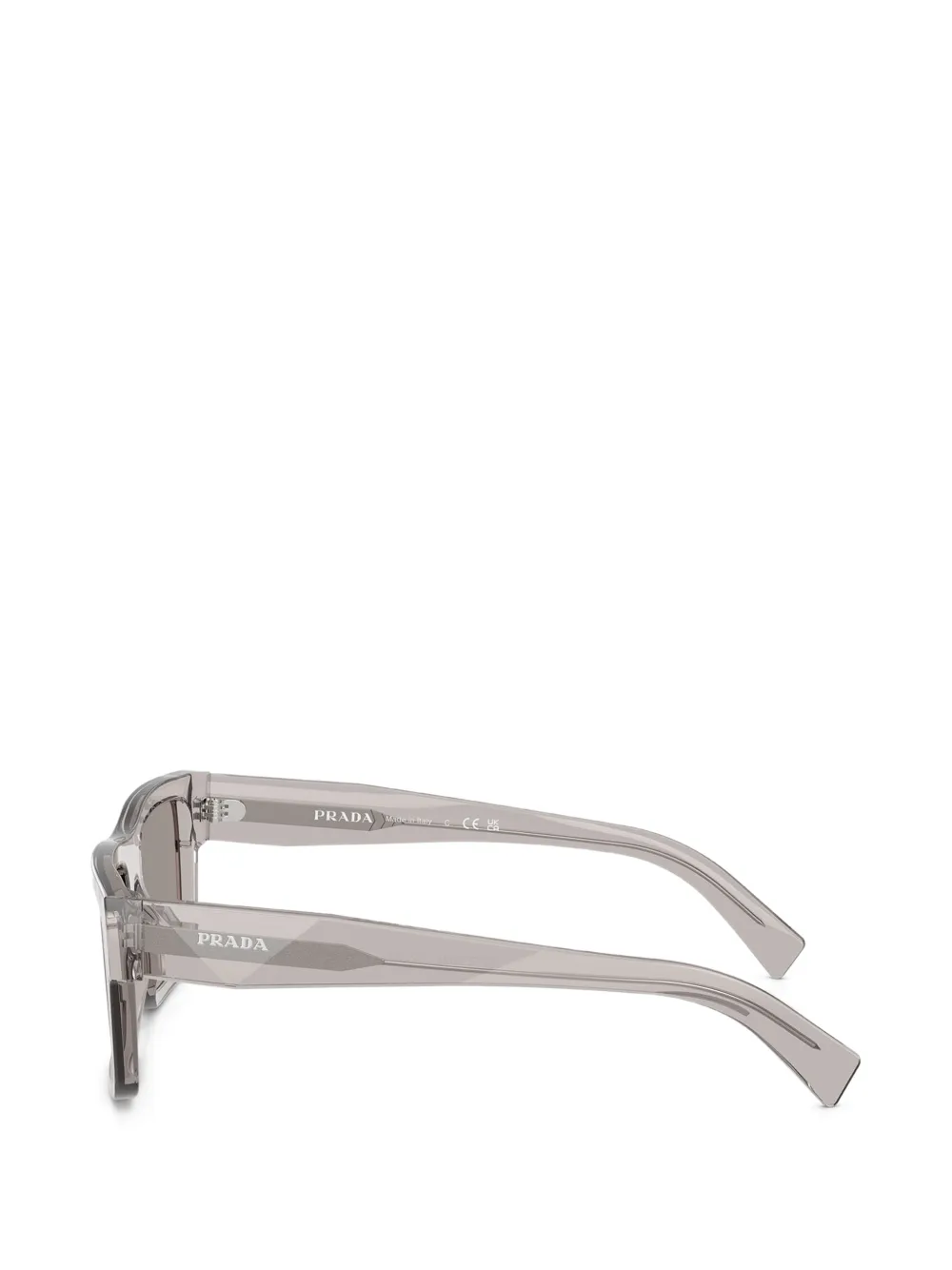 Prada Eyewear Zonnebril met vierkant montuur Grijs