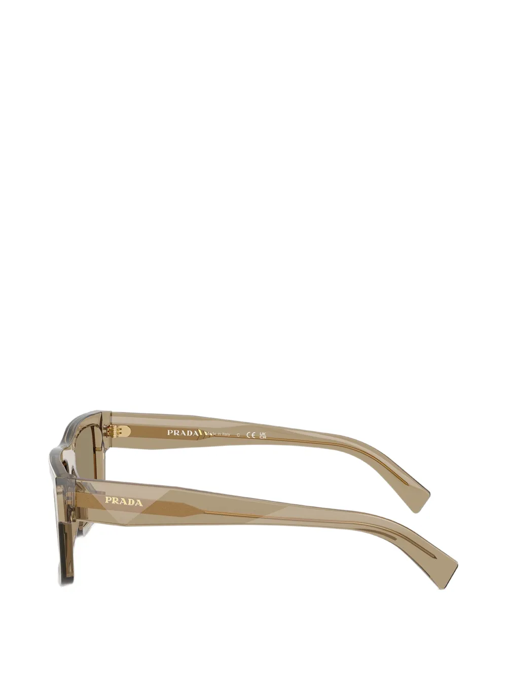 Prada Eyewear Zonnebril met vierkant montuur Bruin