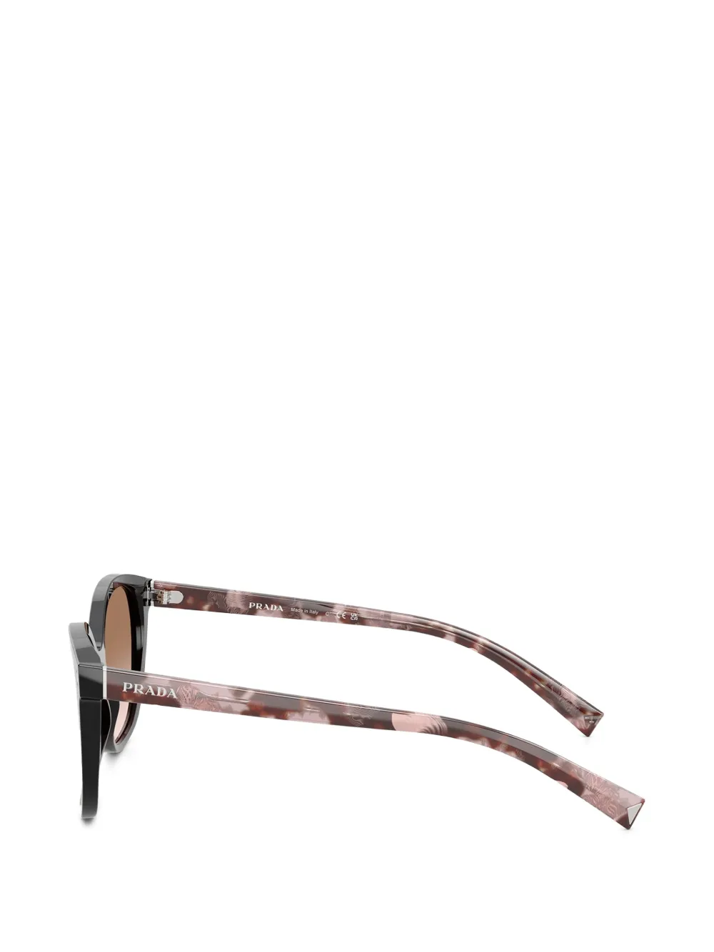 Prada Eyewear Zonnebril met schildpadschild-design Zwart