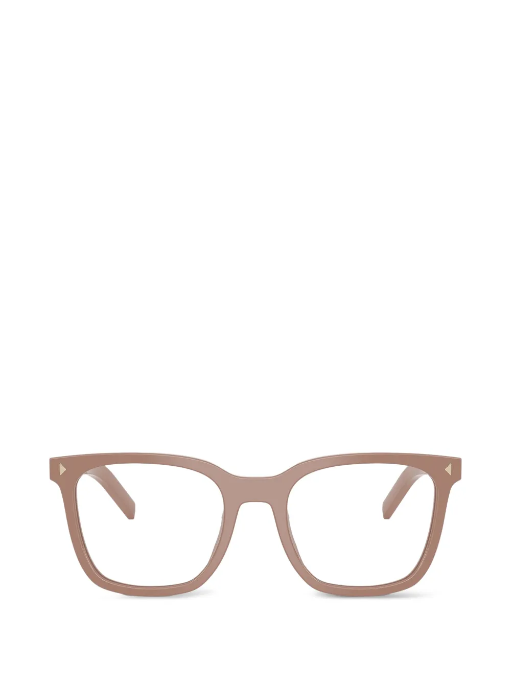 Prada square-frame glasses - Nude