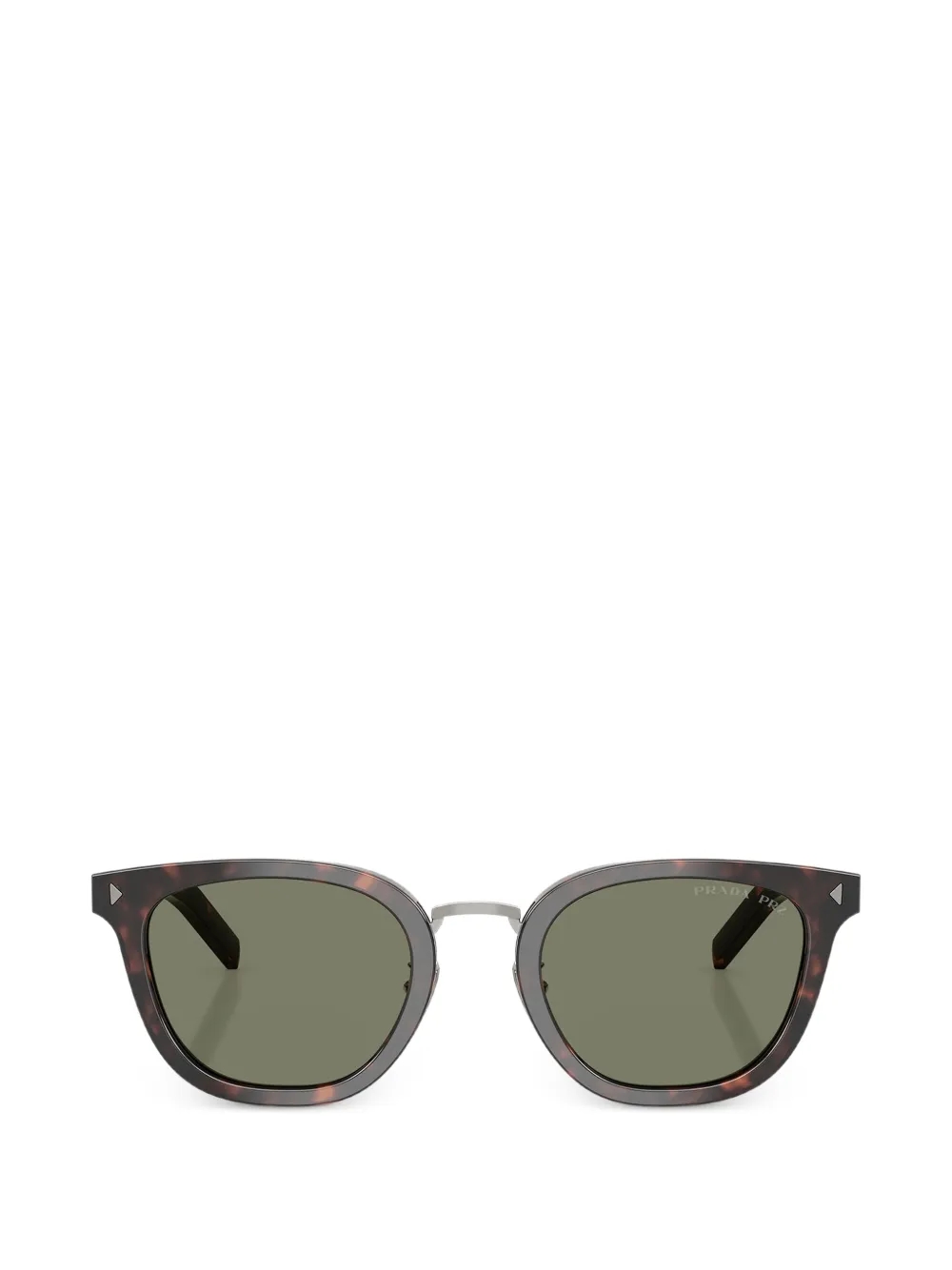 Prada Iconic-plaque sunglasses - Marrone