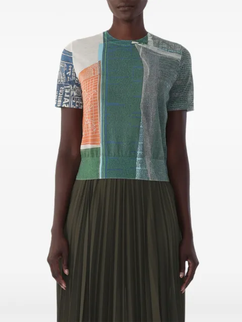 Jason Wu Collection suéter manga corta con motivo artwork en colaboración con Robert Rauschenberg