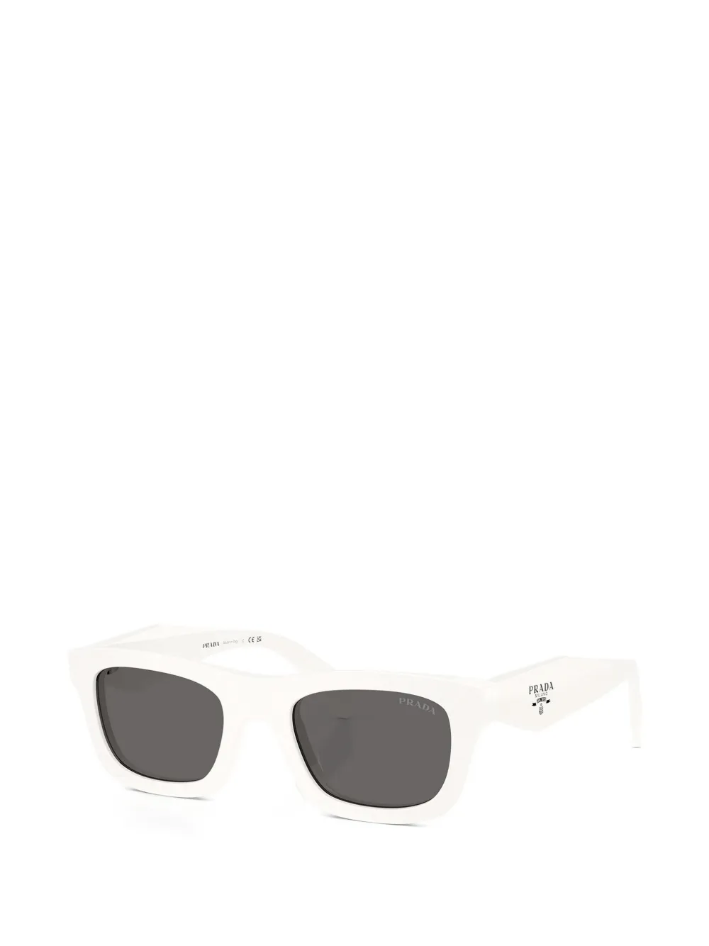 Prada Eyewear Zonnebril met logodetail Wit