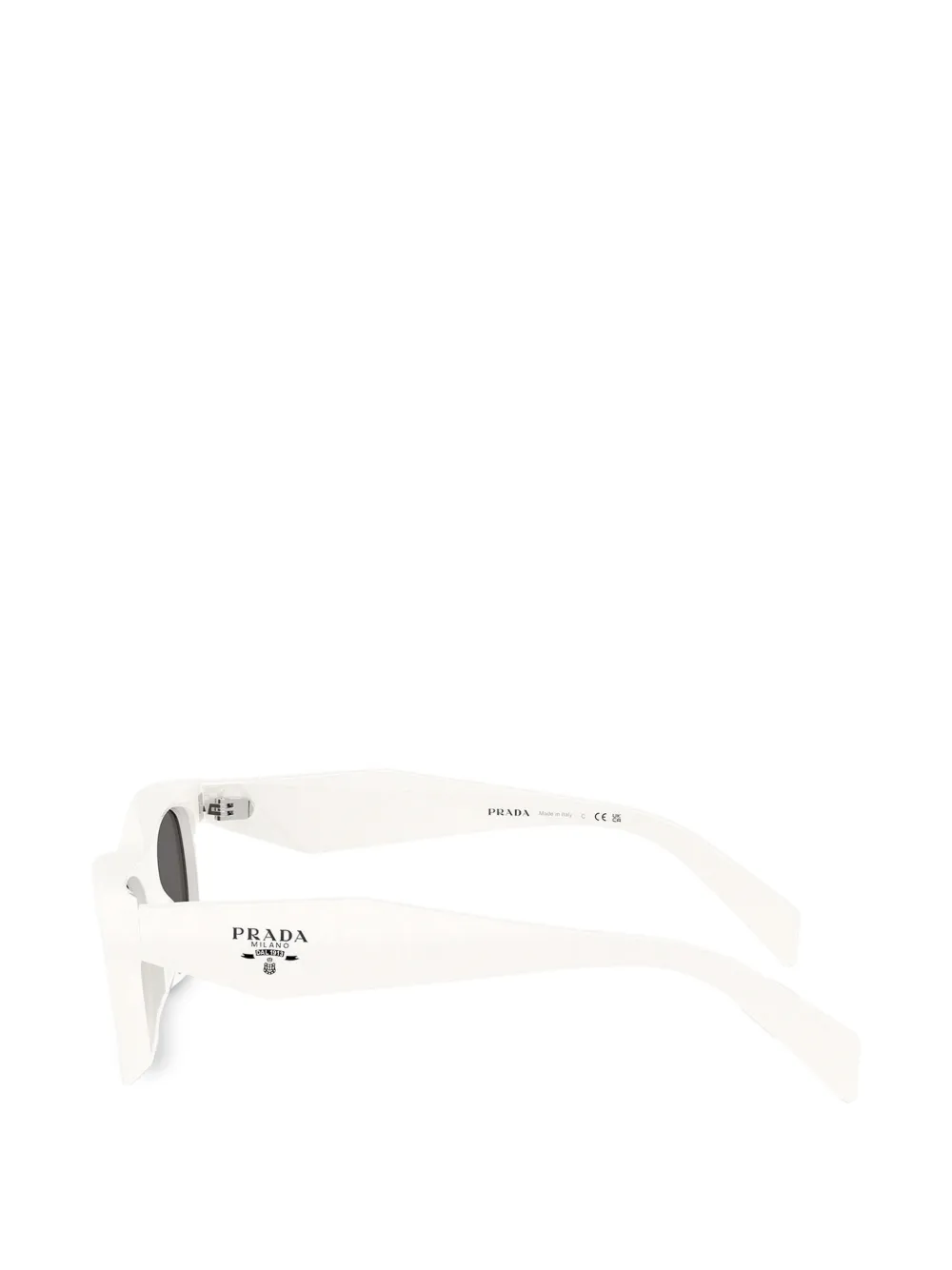 Prada Eyewear Zonnebril met logodetail Wit