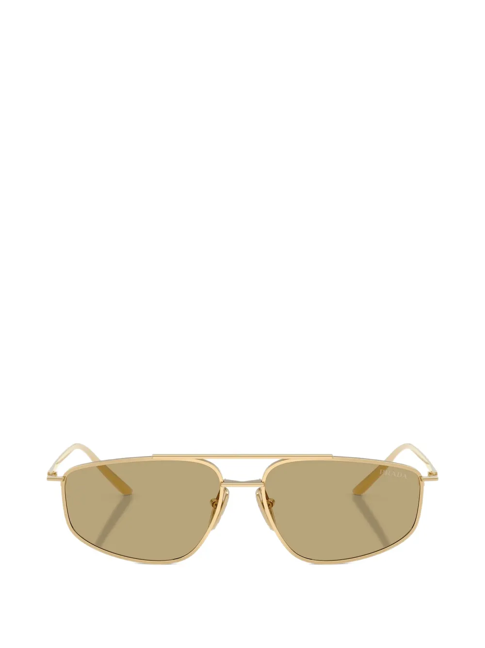 Prada Eyewear geometric-frame sunglasses - Oro
