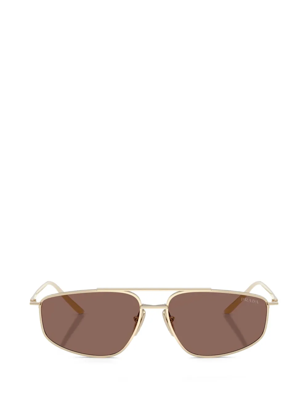 Prada Eyewear geometric-frame sunglasses - Gold