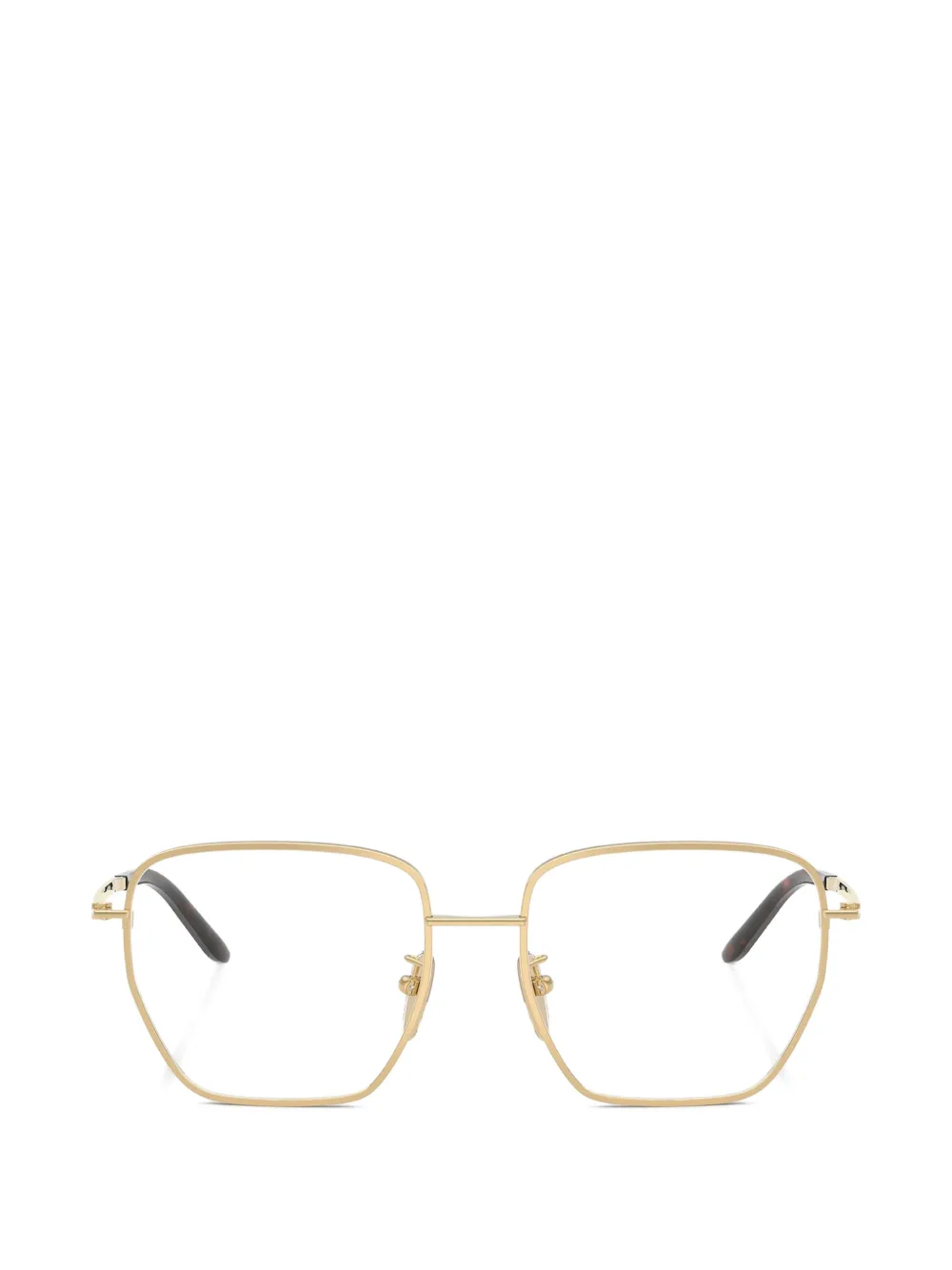Prada Eyewear geometric-frame glasses - Oro