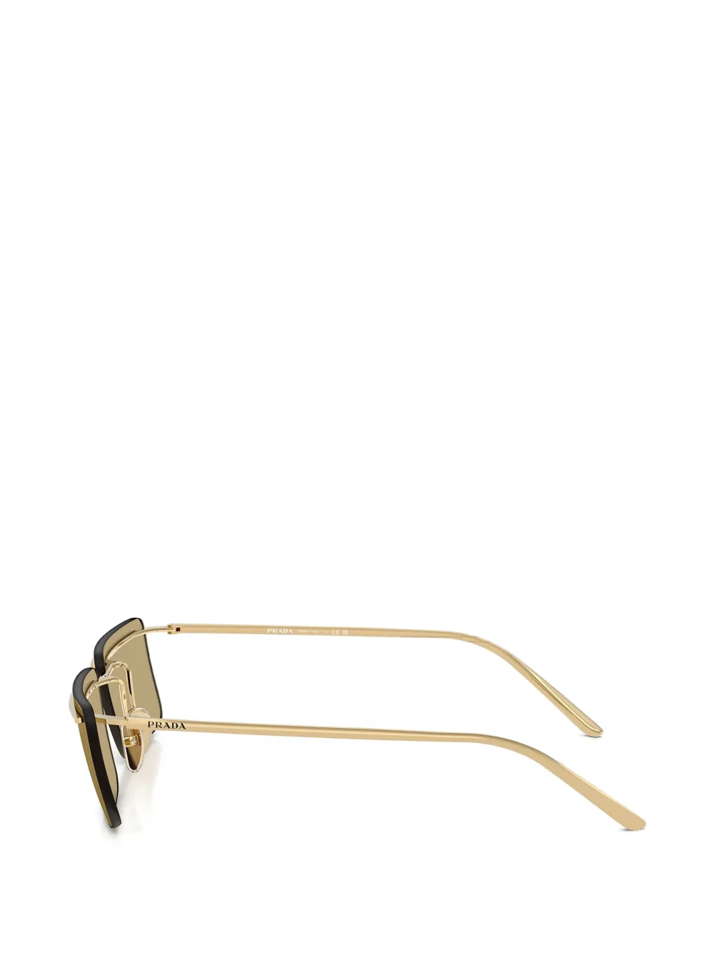 Prada Eyewear Zonnebril met rechthoekig montuur Goud