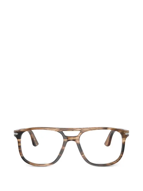Persol Greta striped browline glasses