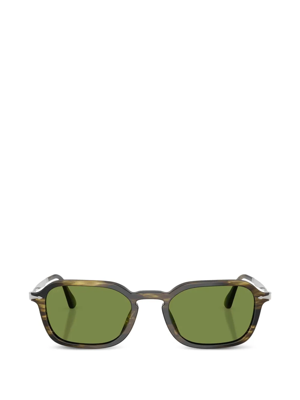 Persol striped square-frame sunglasses - Marrone