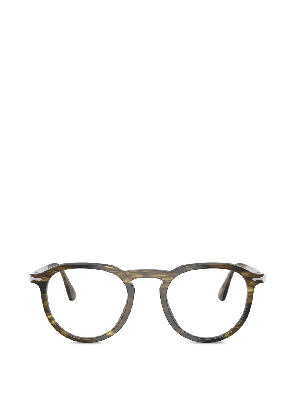 Persol Pier striped round glasses - Marrone