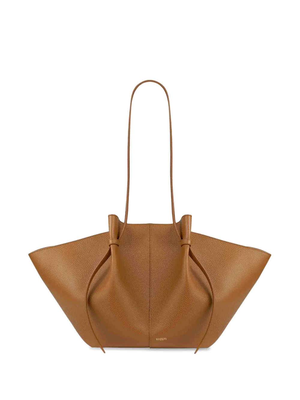 Yuzefi large Mochi pebbled leather shoulder bag - Marrone