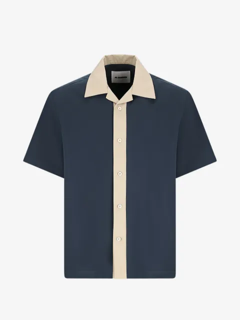Jil Sander camisa manga corta con cuello en contraste
