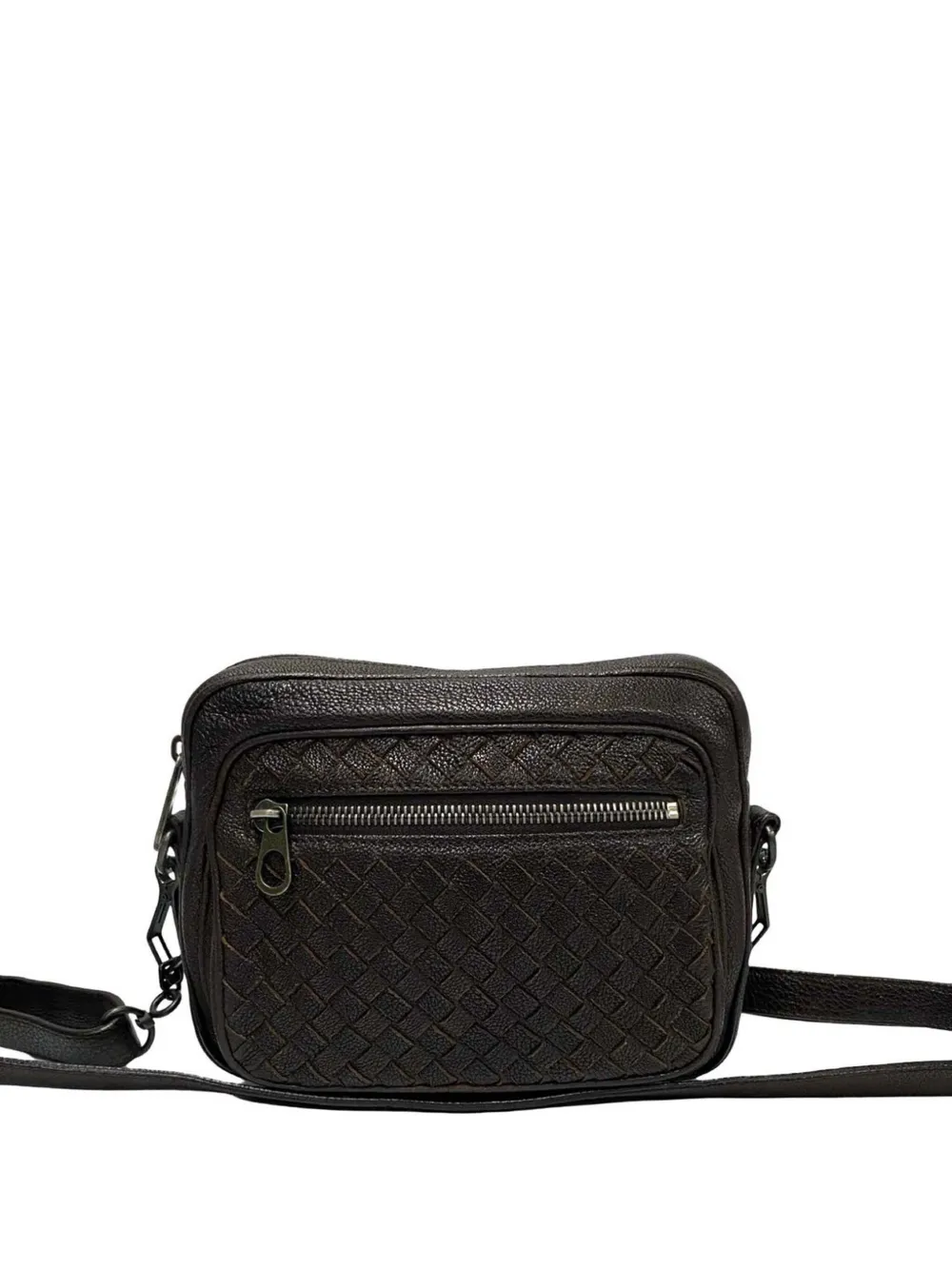 Bottega Veneta Pre-Owned 2007 Grained Calfskin Intrecciato crossbody bag - Marrone
