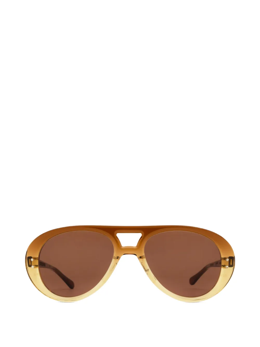 JULIUS TART OPTICAL Hole In One navigator-frame sunglasses - Marrone