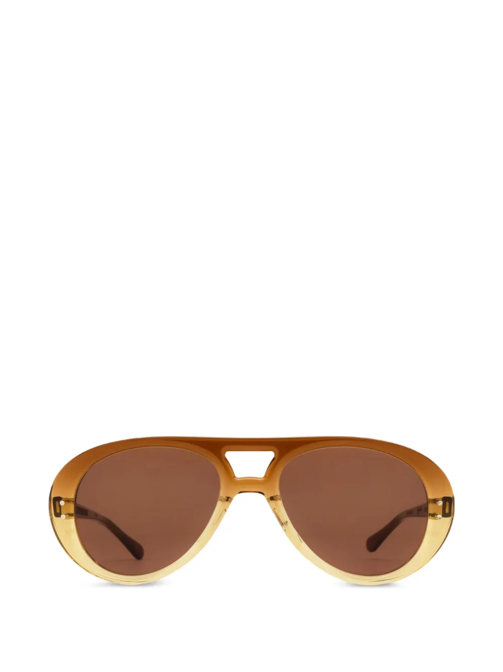 JULIUS TART OPTICAL Hole In One navigator-frame sunglasses - Marrone