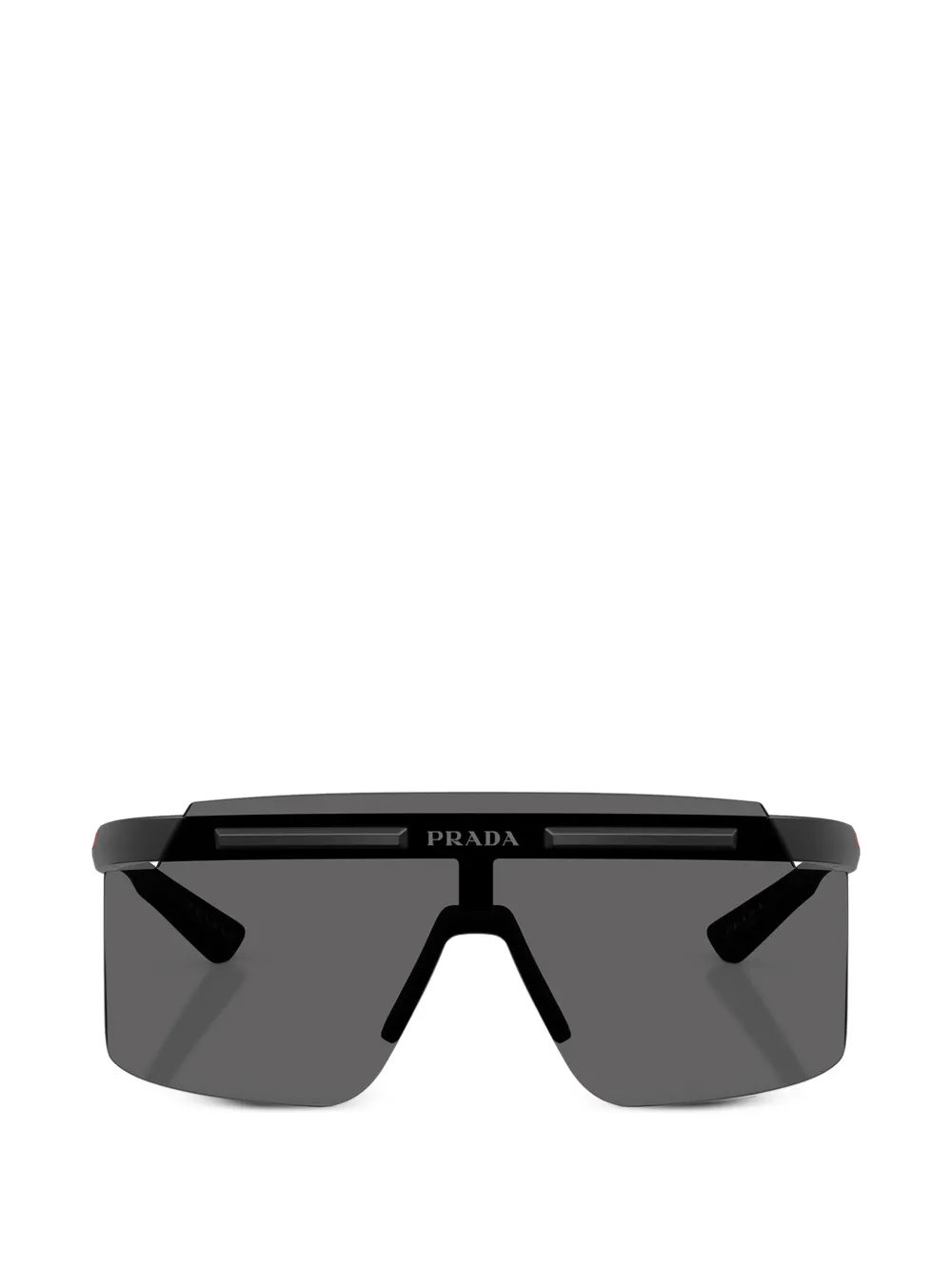 Prada Linea Rossa Sonnenbrille mit eckigem Gestell - Schwarz
