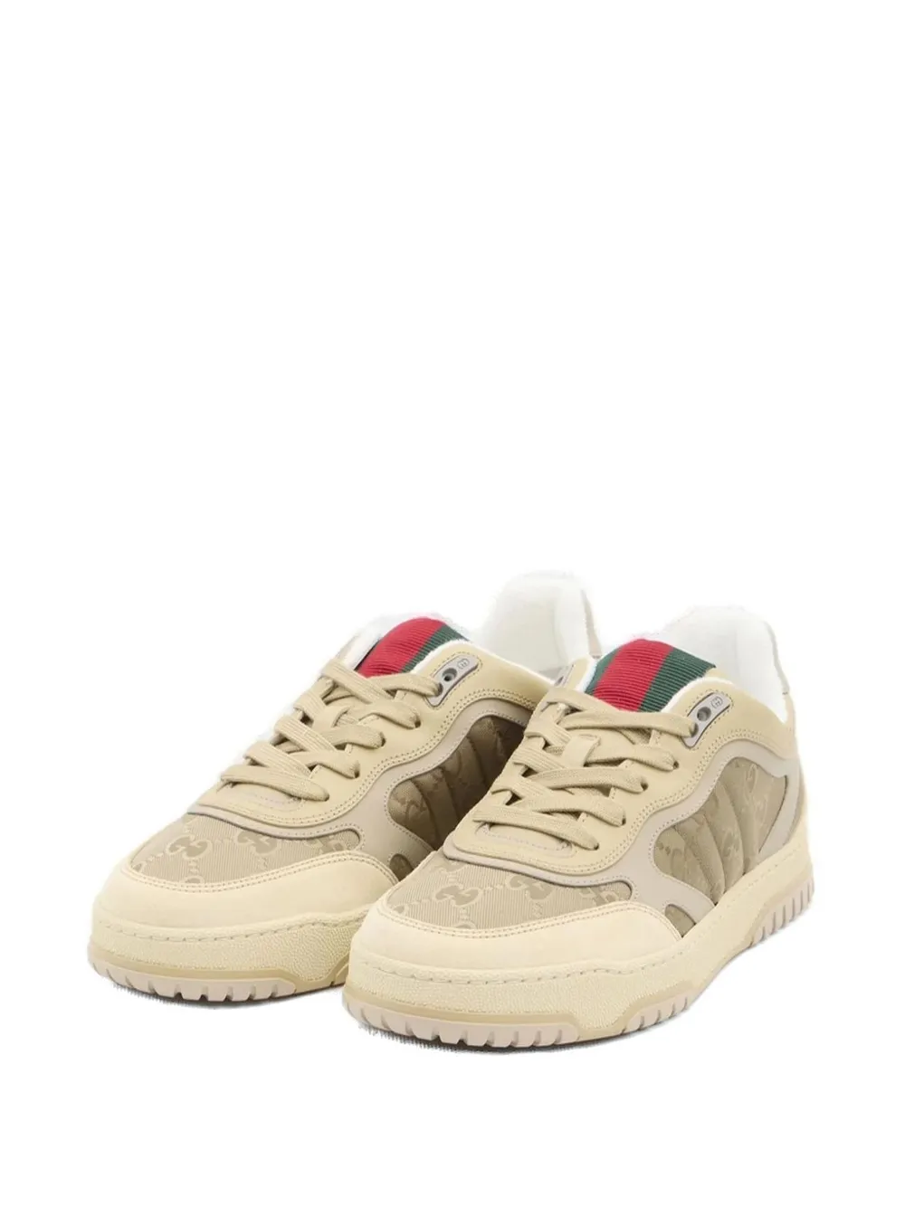 Gucci logo suede sneakers Beige
