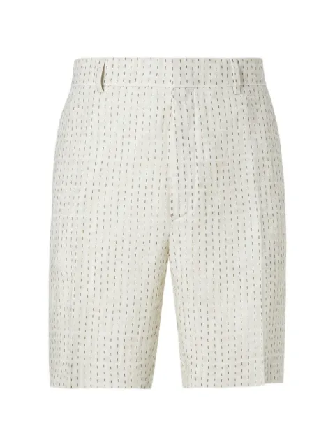 FENDI FF linen bermuda shorts