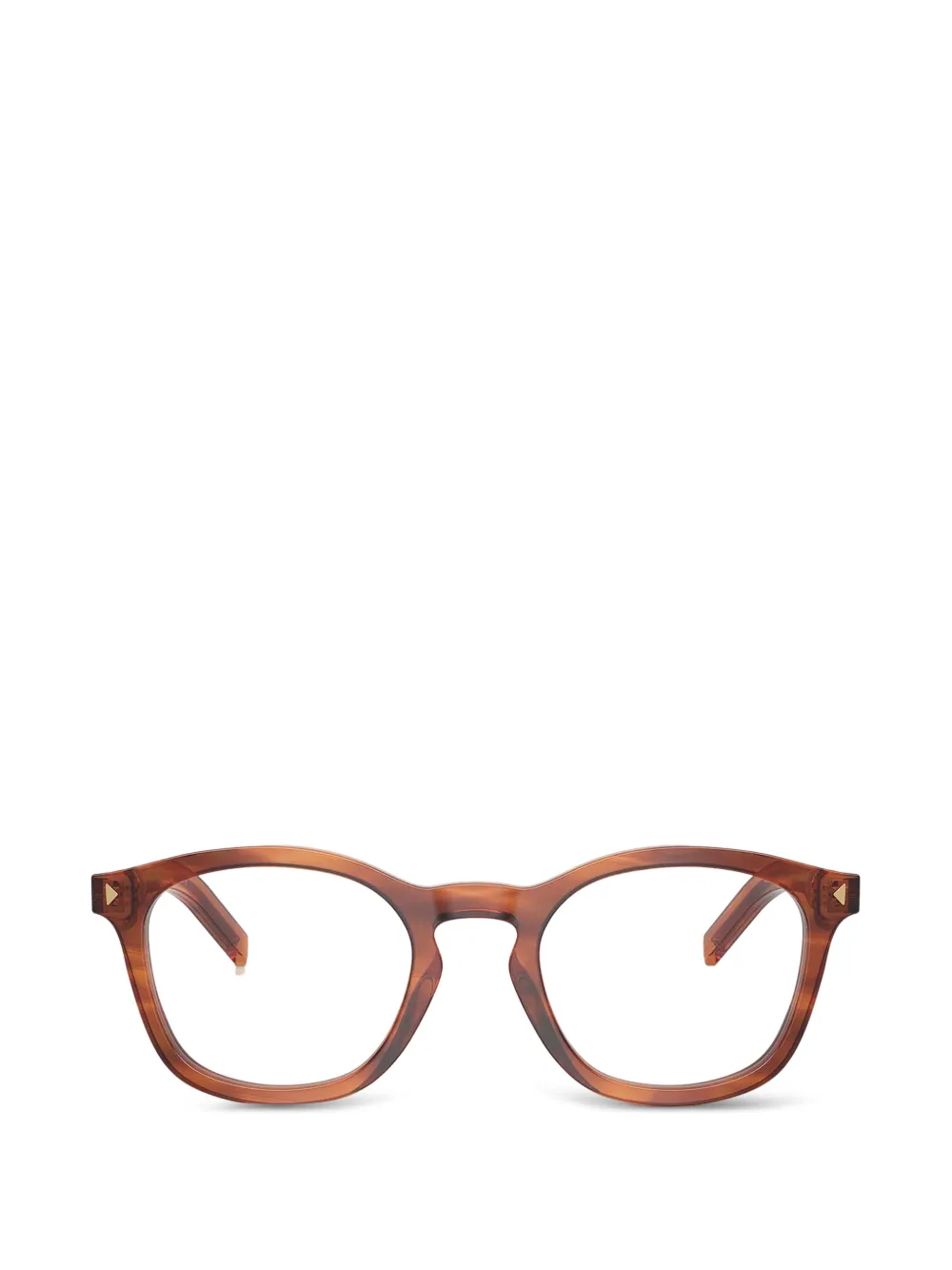 Prada Eyewear logo-detail glasses - Marrone