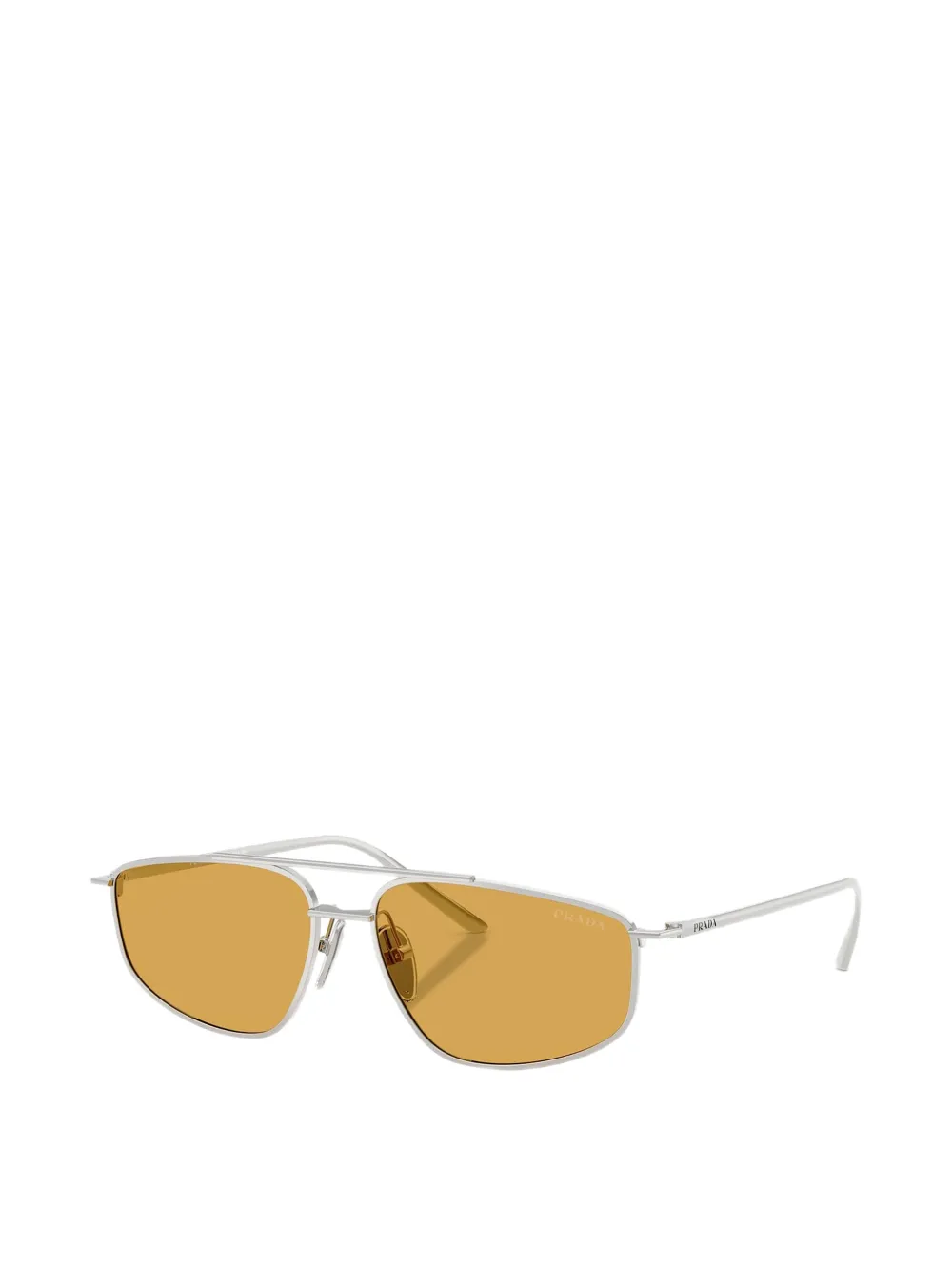 Prada Geometric-frame Sunglasses In Silver