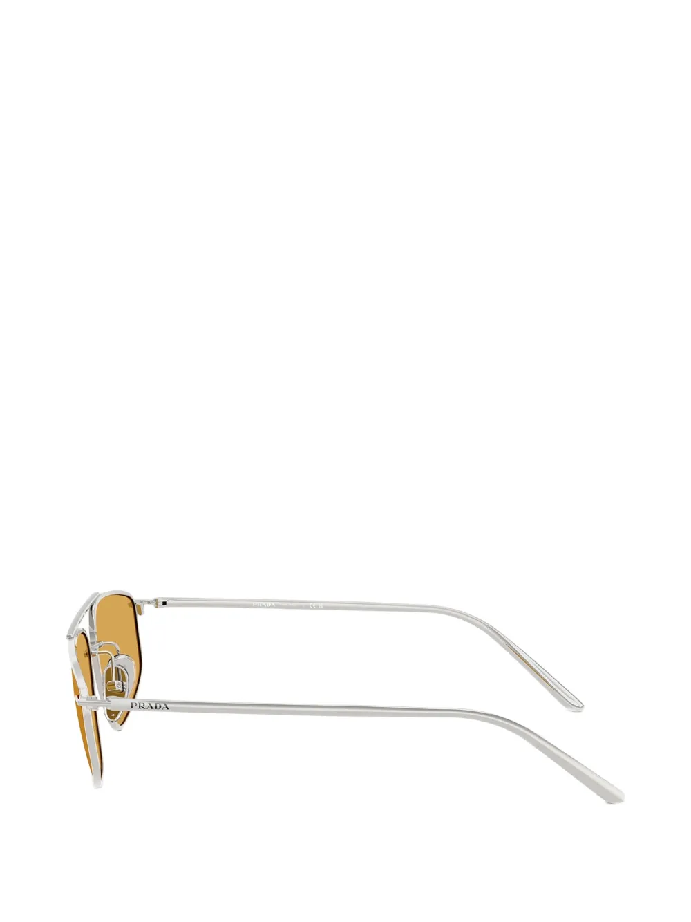 Prada Geometric-frame Sunglasses In Silver