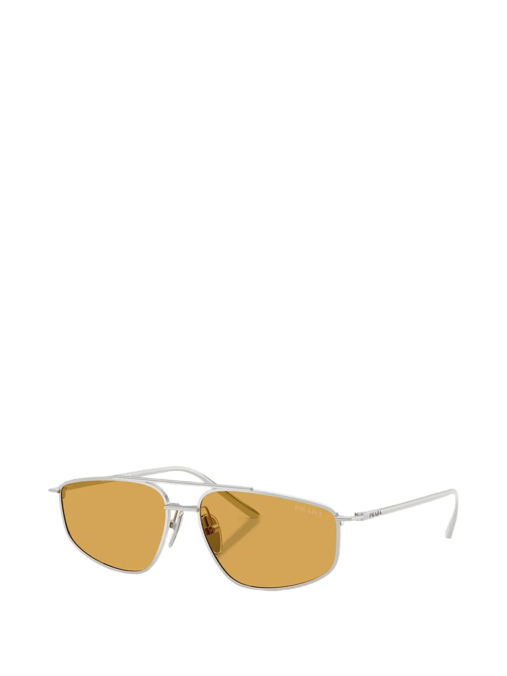 Prada Eyewear Zonnebril met geometrisch montuur Zilver