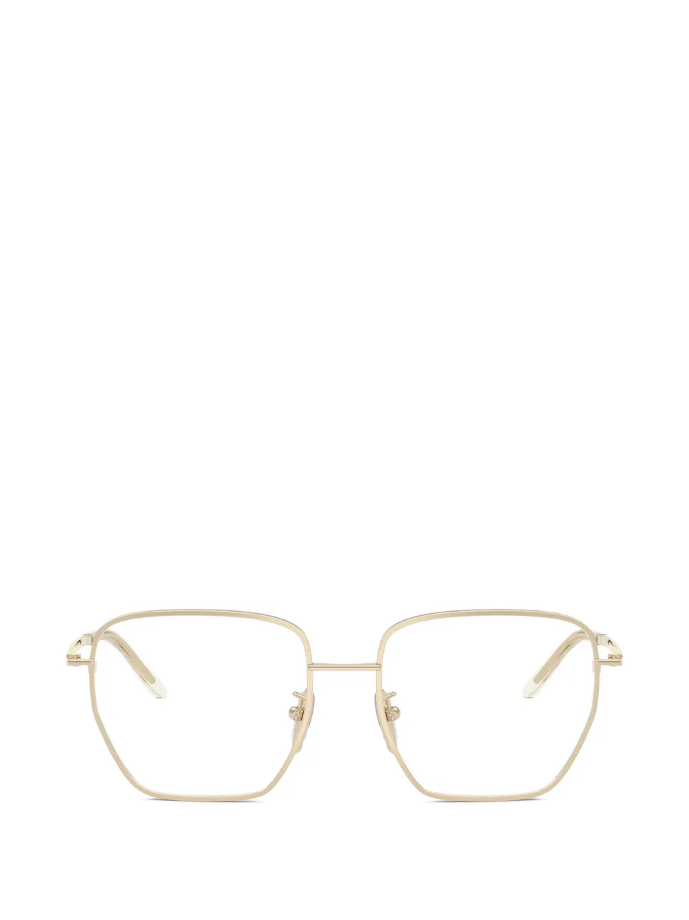 Prada Eyewear geometric-frame glasses - Oro