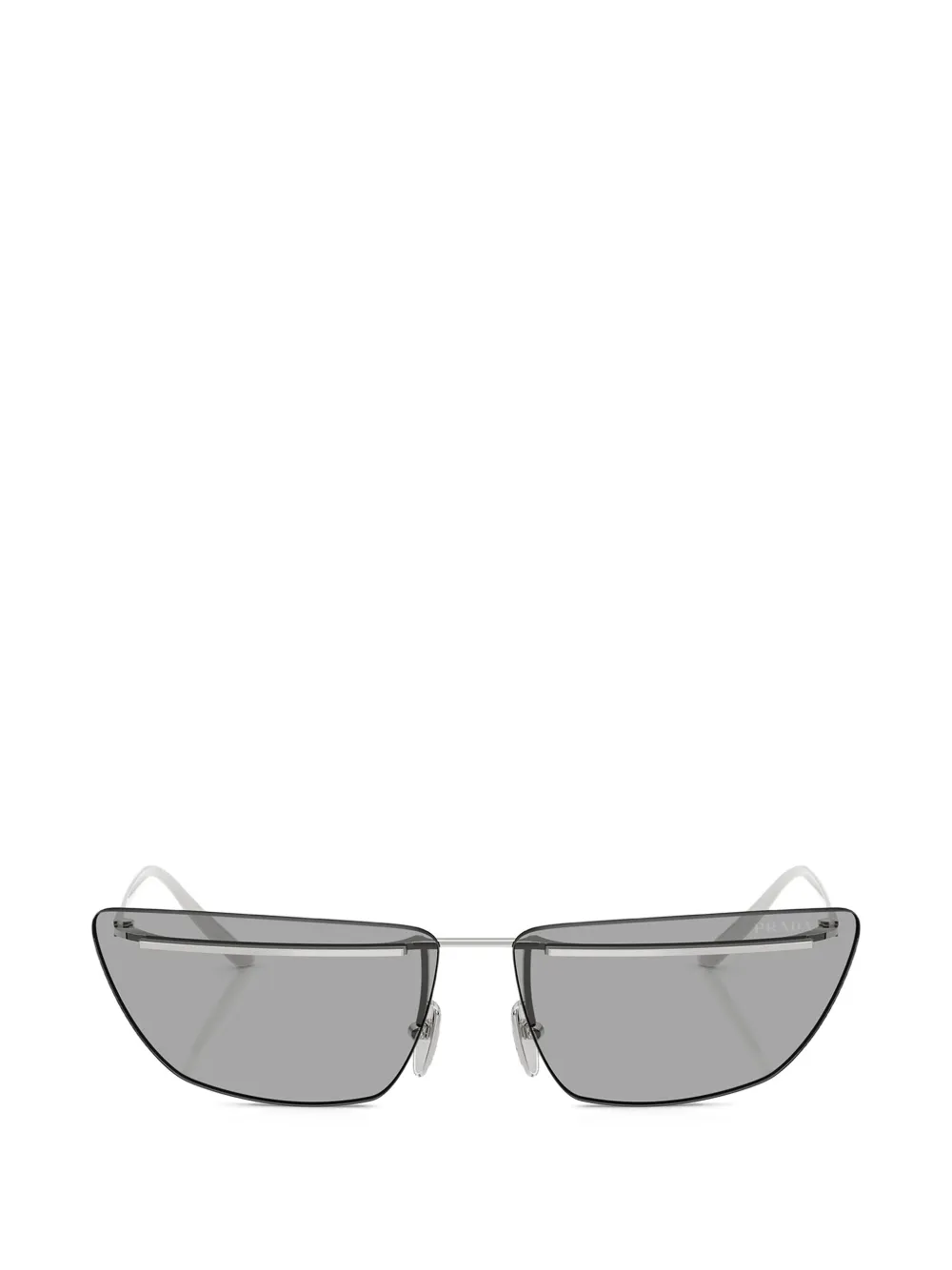 Prada Eyewear Sonnenbrille mit geometrischem Gestell - Silber