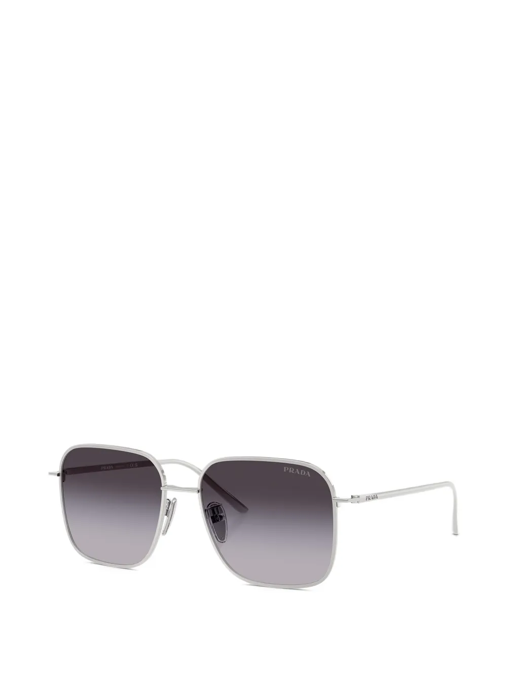Prada Eyewear Zonnebril met vierkant montuur Zilver
