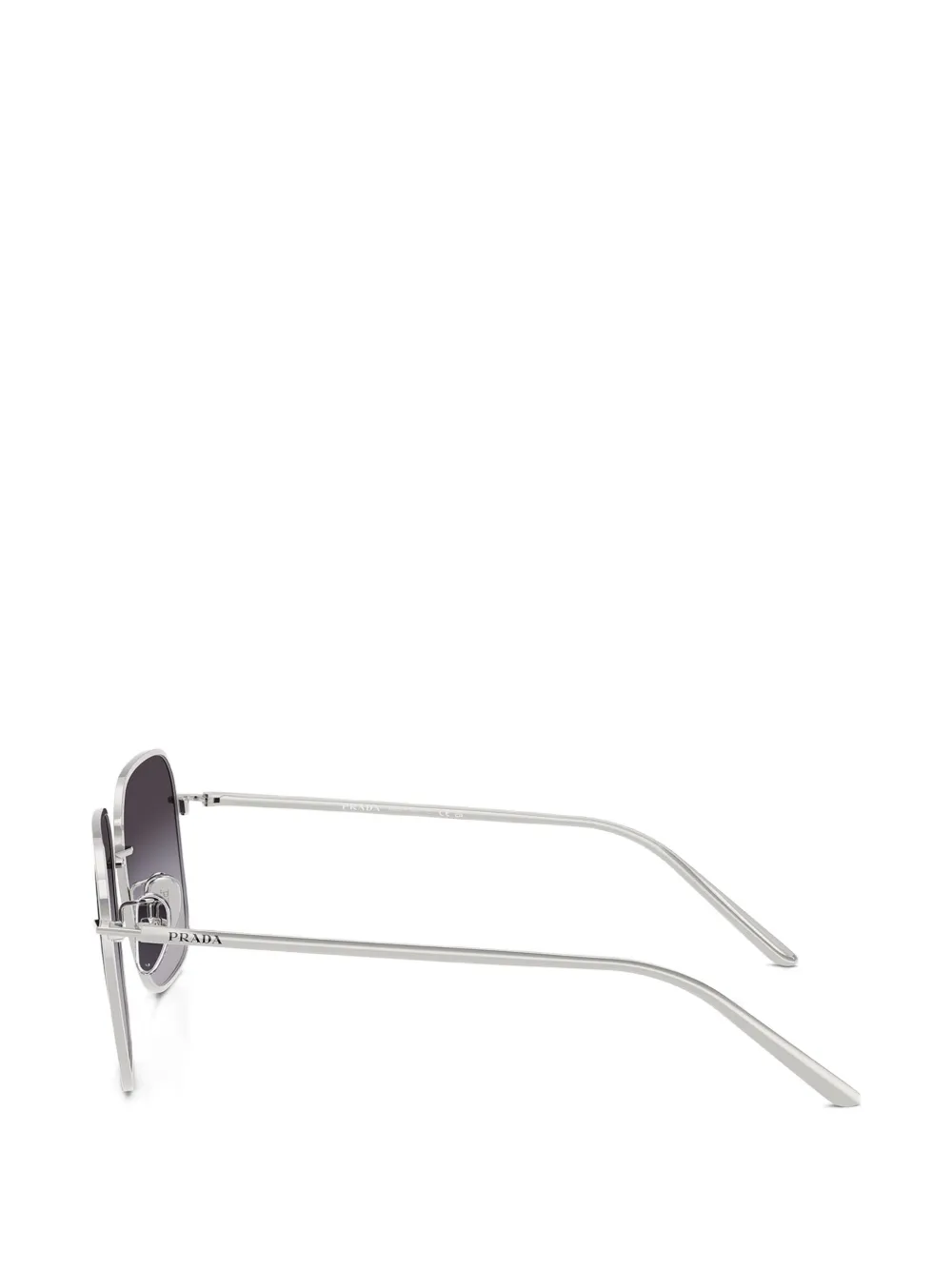 Prada Eyewear Zonnebril met vierkant montuur Zilver