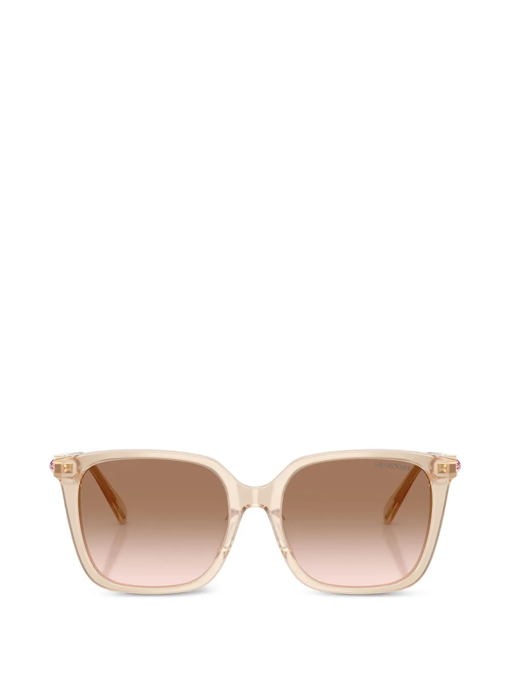 Swarovski Eyewear Occhiali da sole squadrati con decorazione - Toni neutri