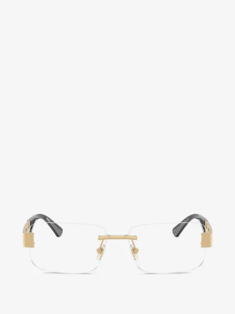 Versace Eyewear Greca-detail rectangle-frame glasses