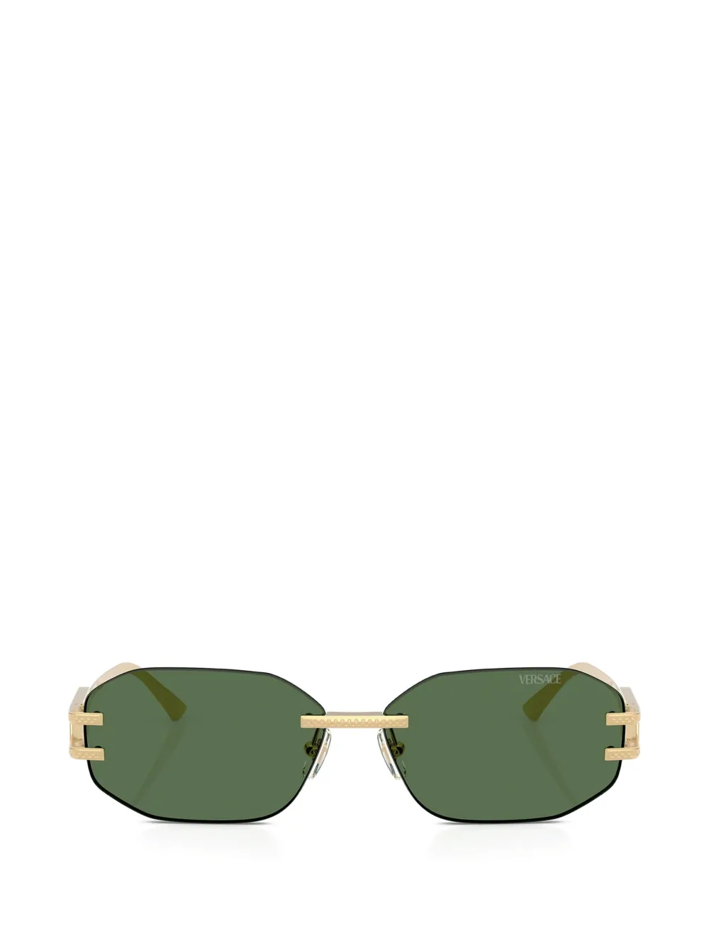 Versace Eyewear Damier-plaque sunglasses