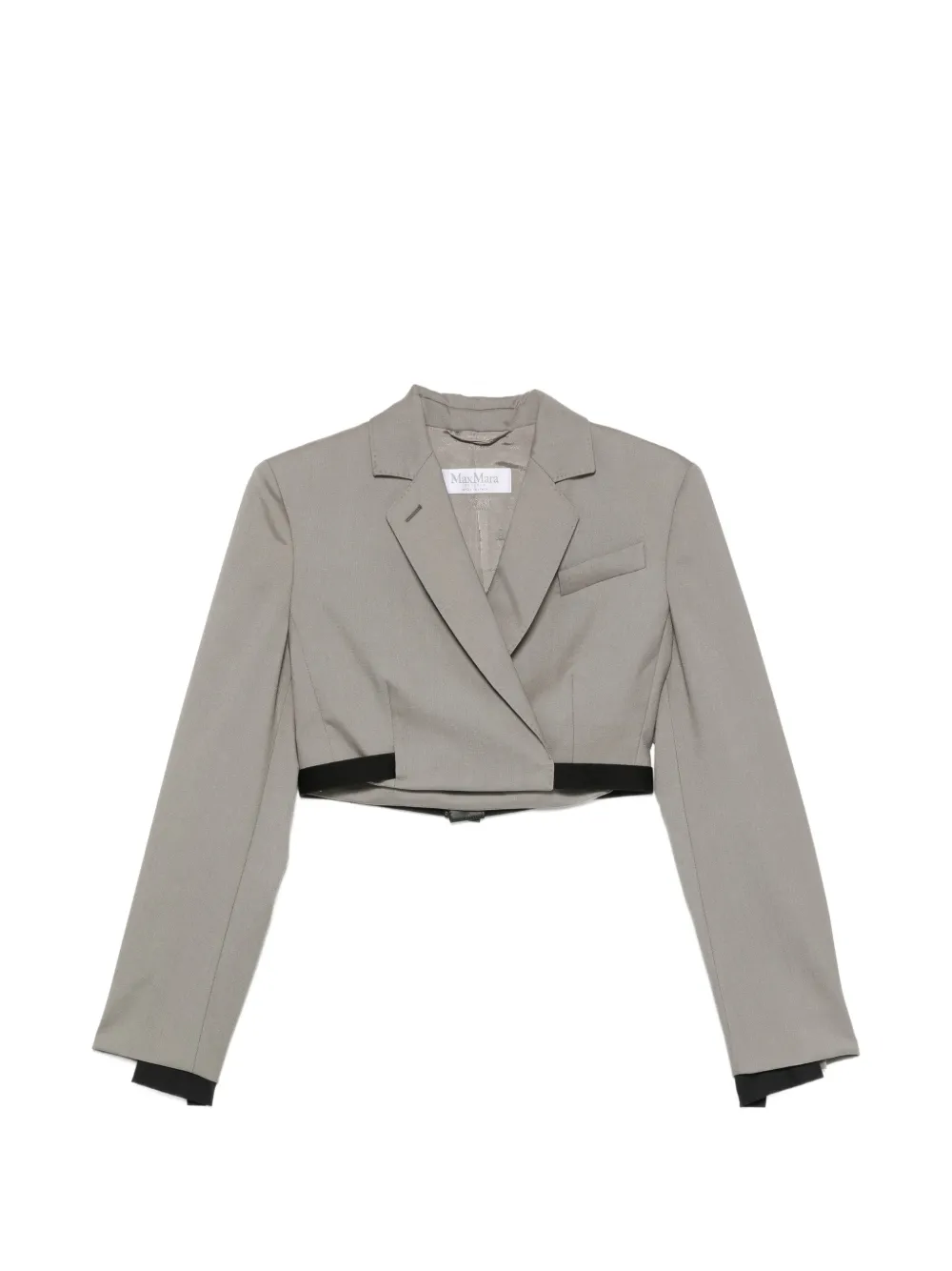Max Mara cropped notched-lapel jacket - Grigio