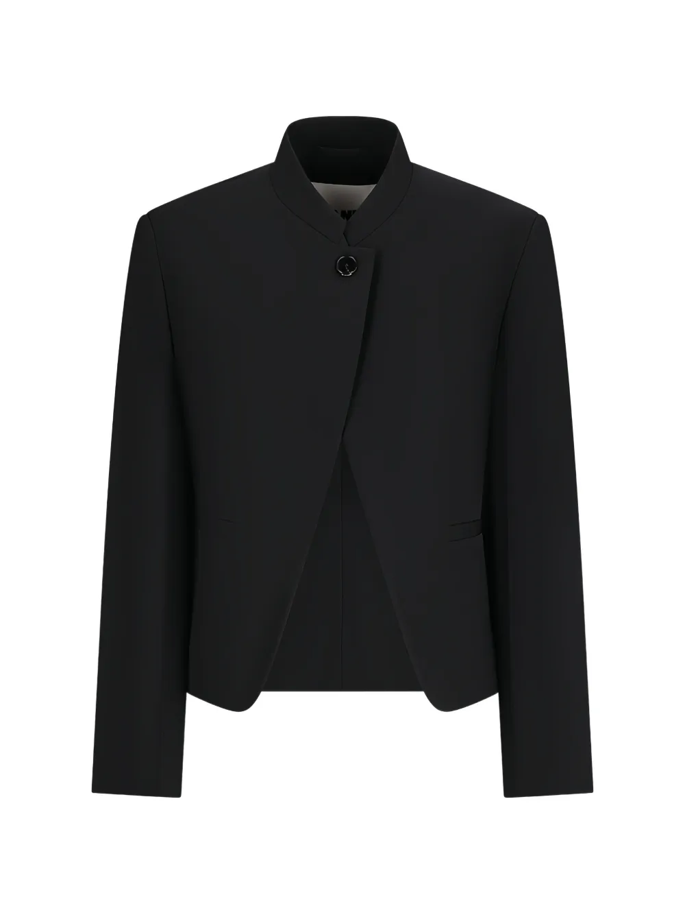 Jil Sander mandarin-collar wool jacket - Nero