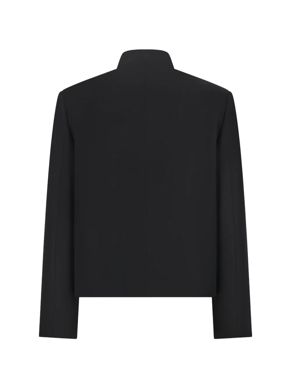 Jil Sander Wollen jack met ronde opstaande kraag Zwart