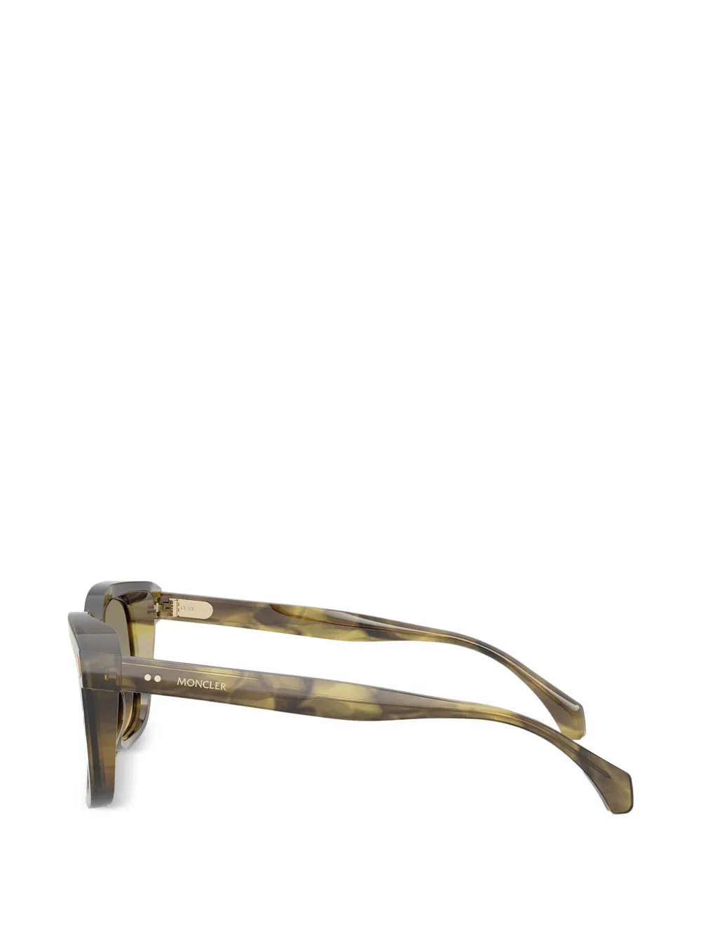 Moncler Eyewear Valaire zonnebril met rechthoekig montuur Bruin