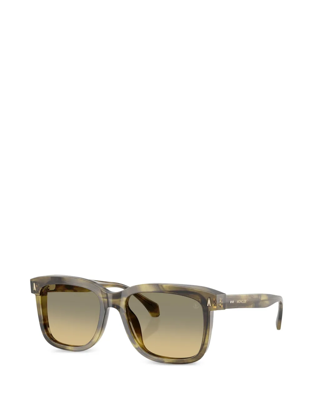 Moncler Eyewear Valaire zonnebril met rechthoekig montuur Bruin