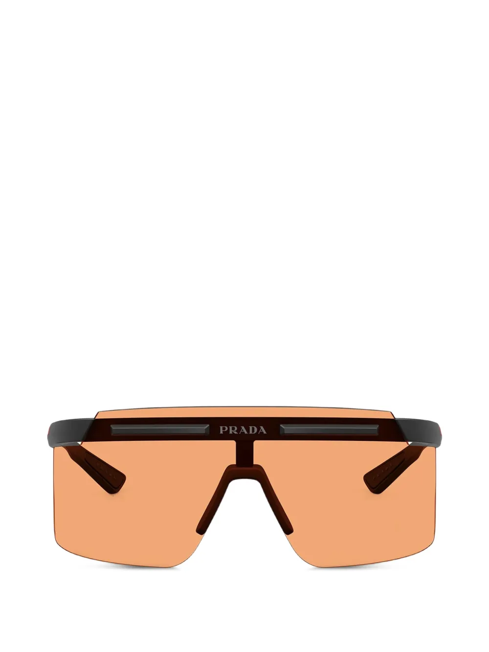 Prada Linea Rossa shield-frame sunglasses - Nero