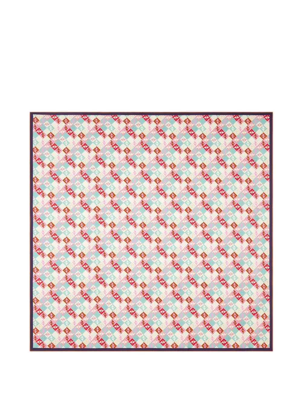 FENDI FOULARD STAMPA FF GRID - Toni neutri