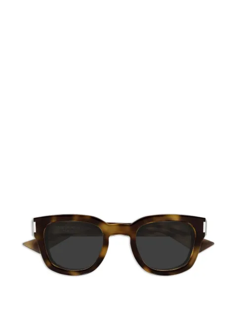 Saint Laurent Eyewear lunettes de soleil carrées à motif Havane