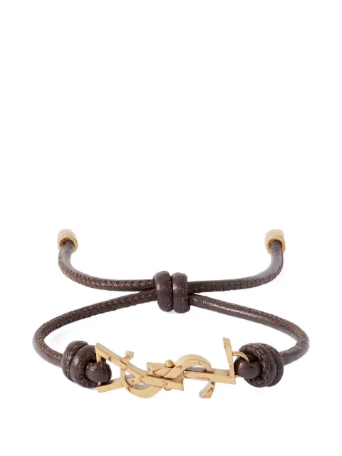 Saint Laurent logo leather bracelet