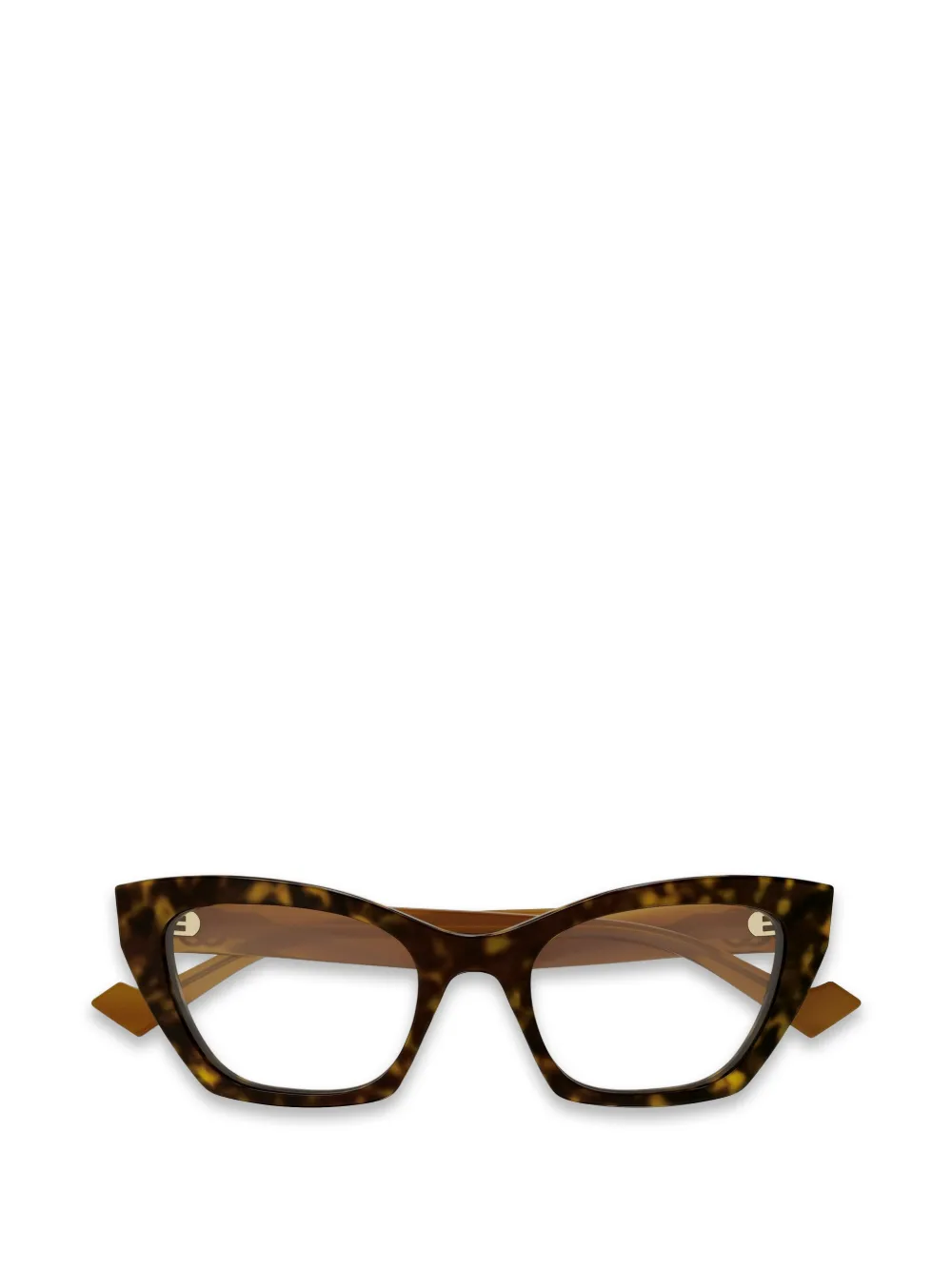 Gucci Eyewear cat-eye frame glasses - Marrone