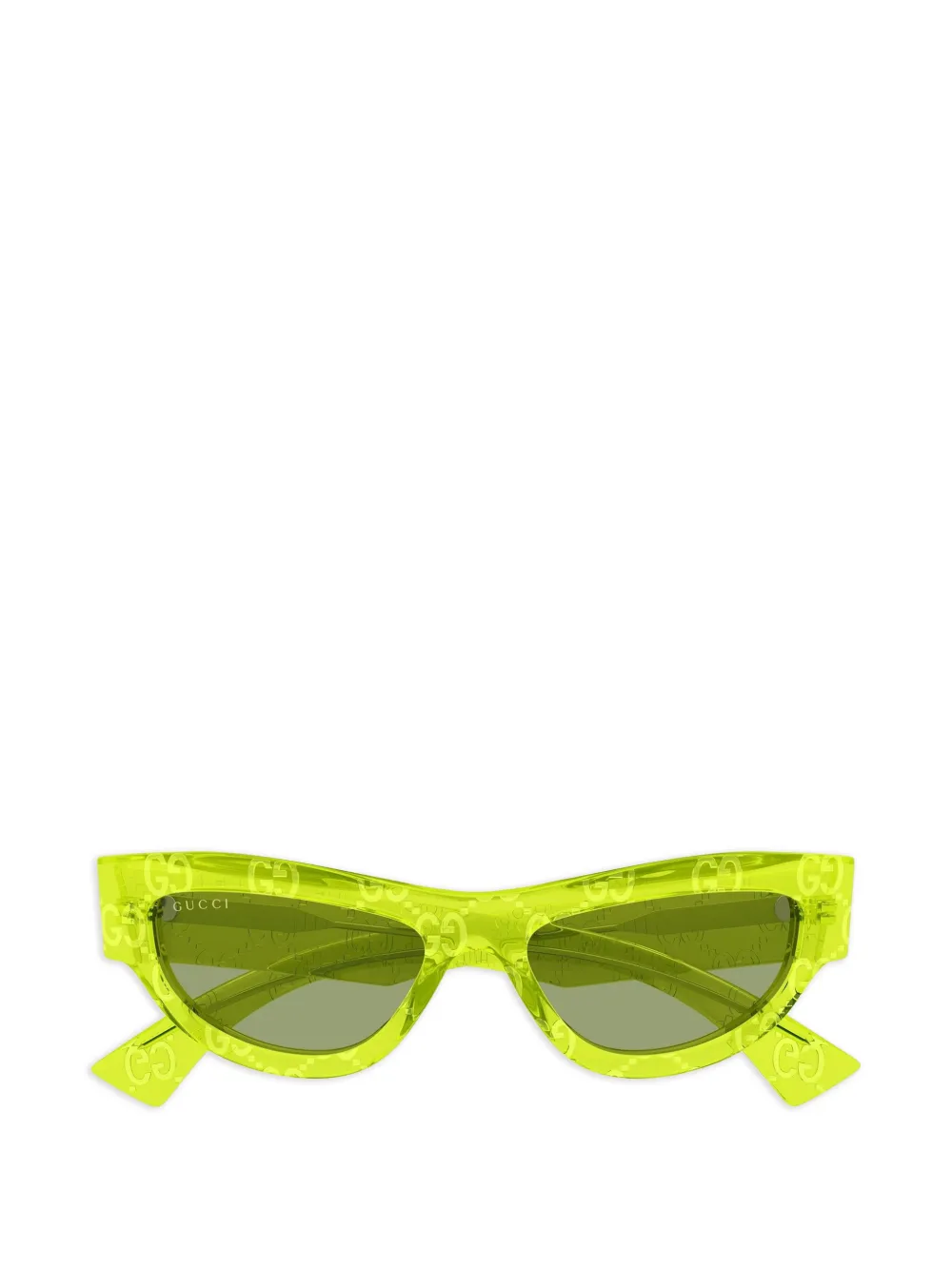 Gucci Eyewear Occhiali da sole ovali - Giallo