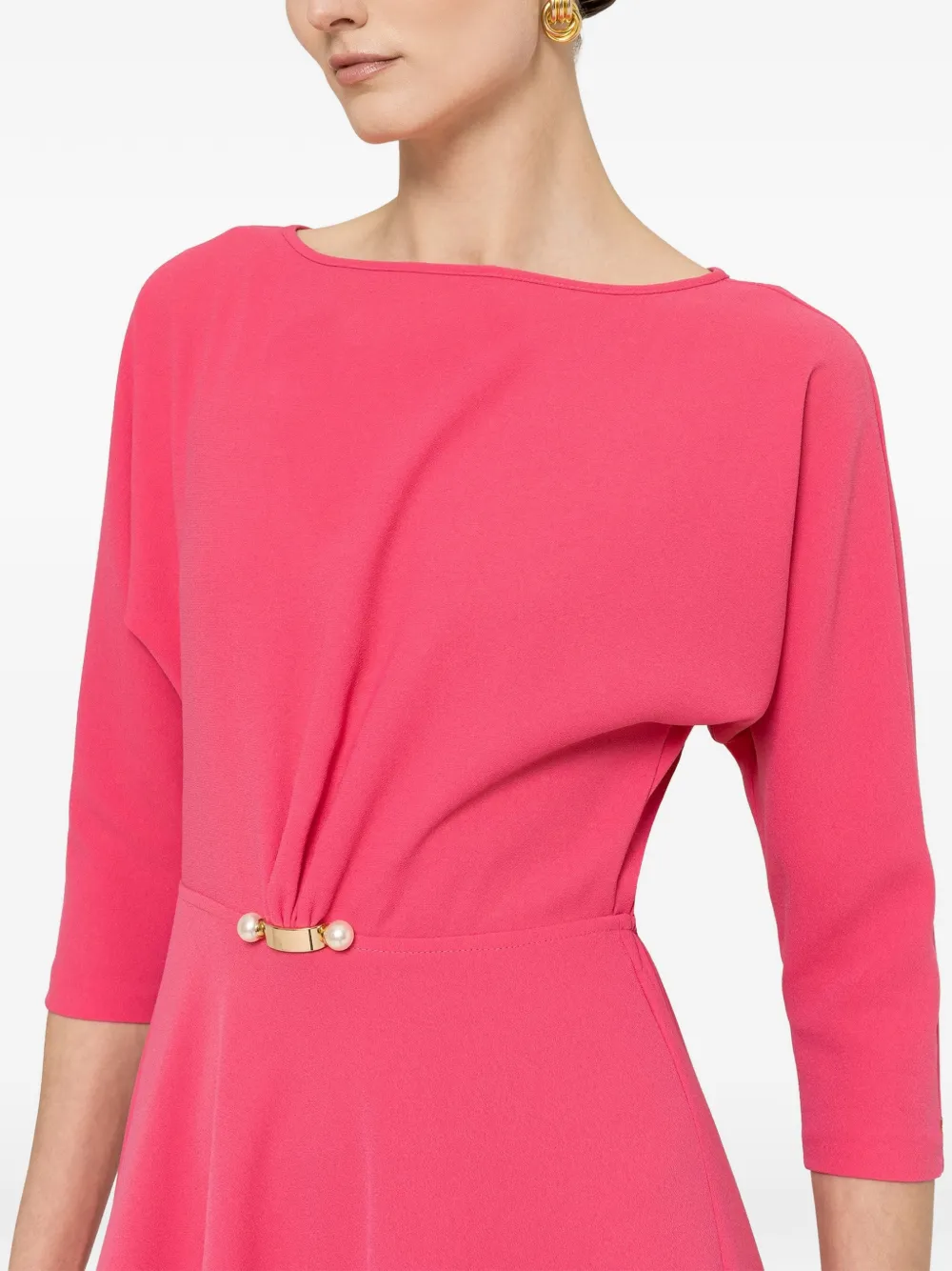 NISSA crepe midi dress - Rosa