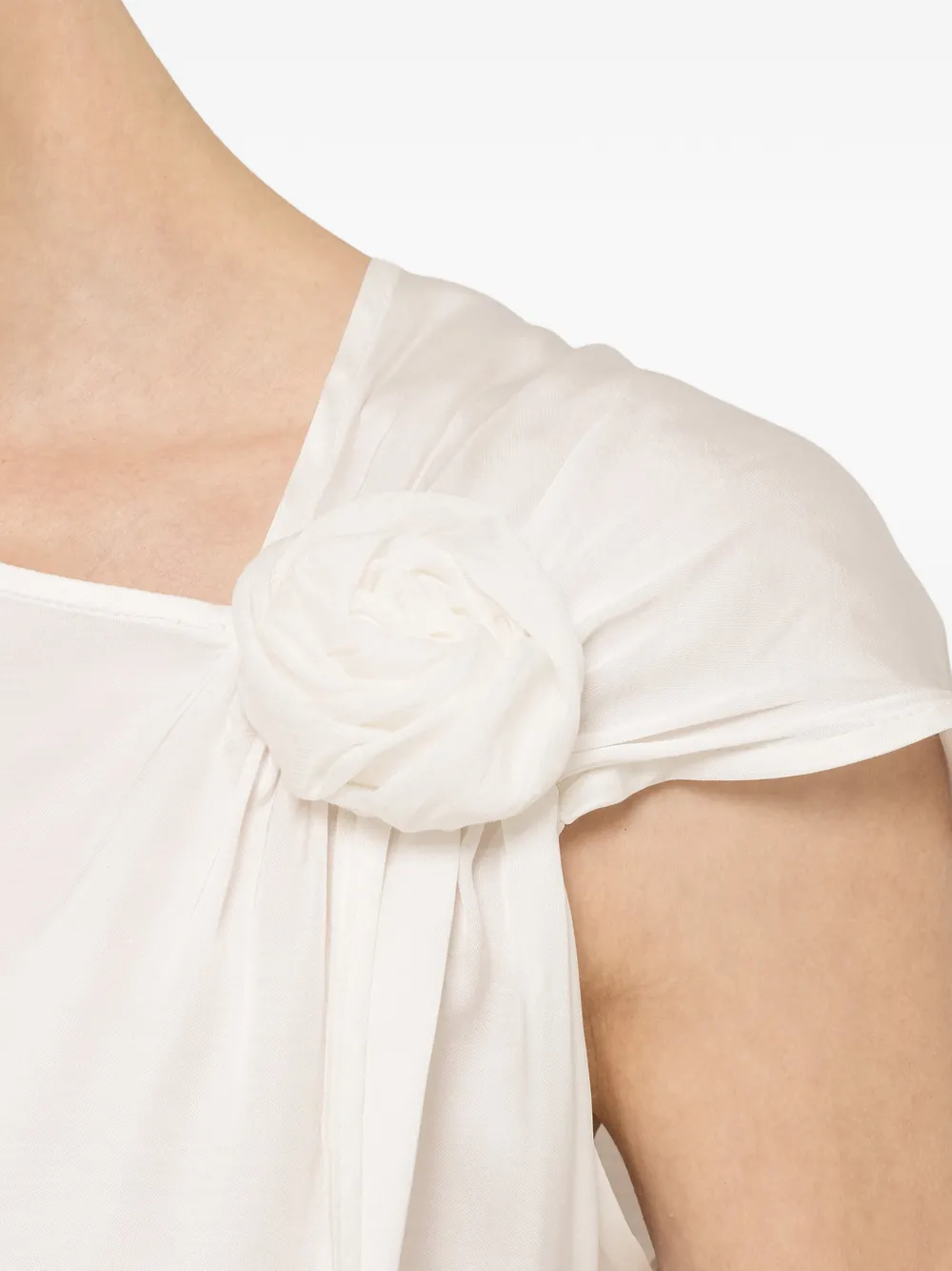 NISSA Top met bloemdetail Wit