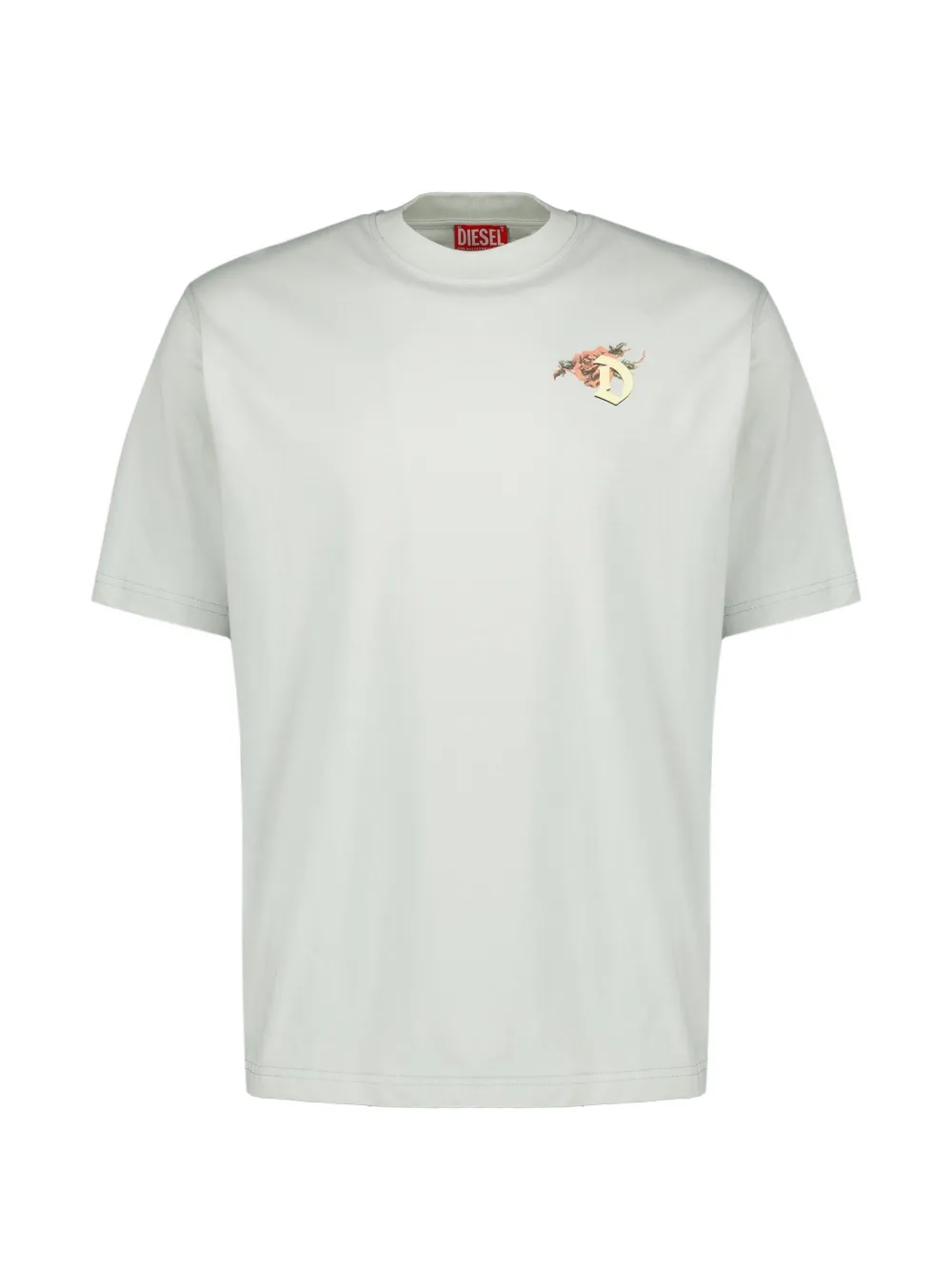 Diesel floral-print crew-neck T-shirt - Bianco