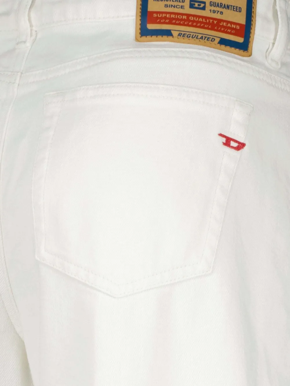 Diesel Jeans met wijde pijpen Wit